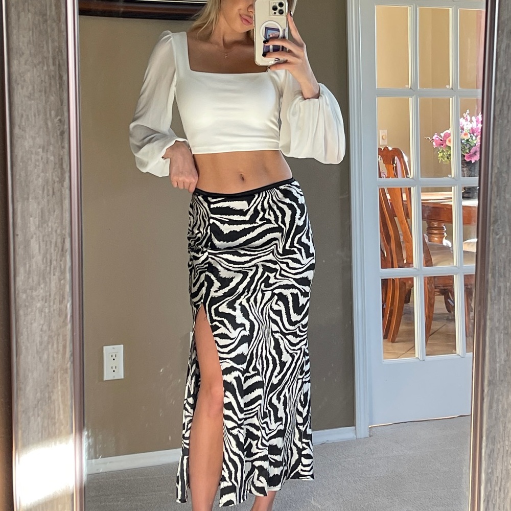 Zebra print skirt